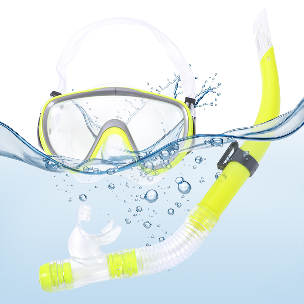 Freediving Mask Set - Set Masker & Snorkel Diving yang