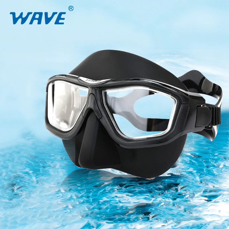 Freediving Mask Set - WAVE Branciiia Masker Selam Anti-Kabut Volume