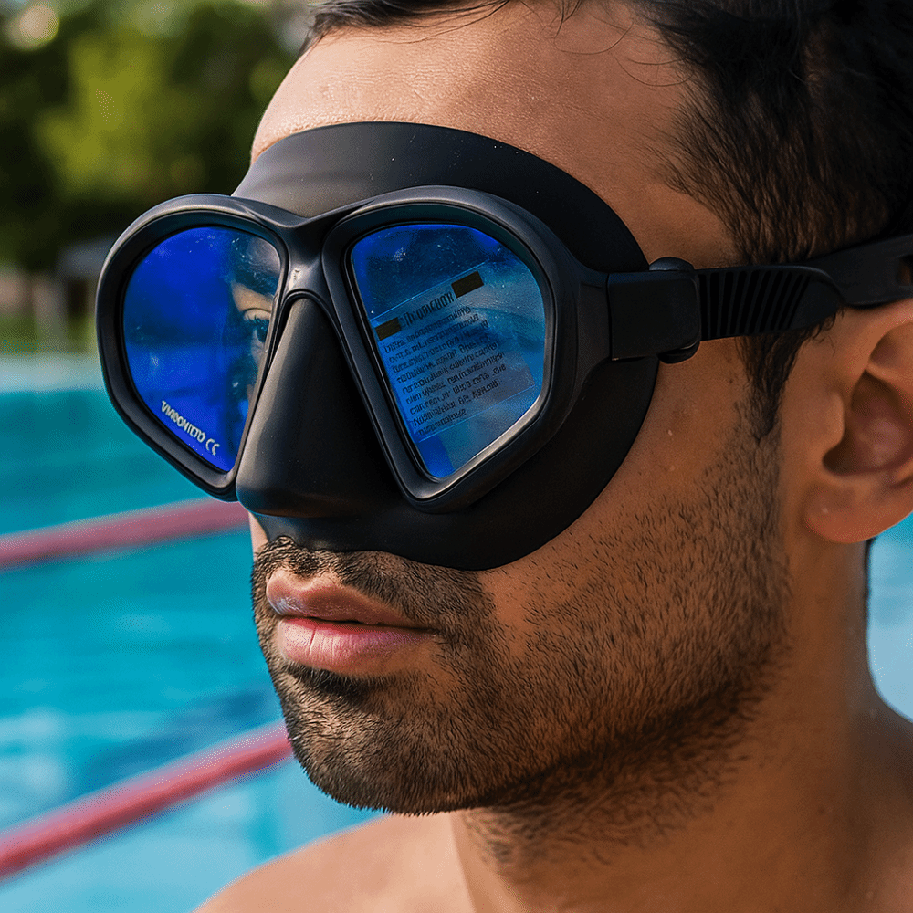 Masker Selam Kaca Tempered Lip - Freediving Mask Set ulasan dan harga
